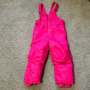 Cherokee Girls Size 3T Pink Snow Overalls Bib Pants